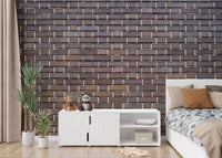 Faux Bricks Brown Wallpaper Mural - Giffywalls