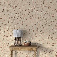Brown and white polka dot design

