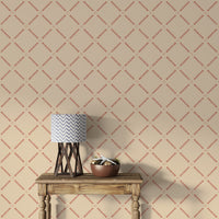 Subtle geometric wall design in cream

