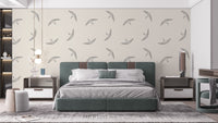 Beige flying swallow bird wallpaper