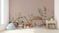 Mushroom Garden Wallpaper Mural - Giffywalls