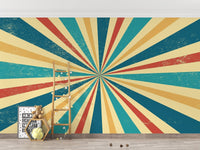 Retro Vintage Wallpaper Mural - Giffywalls