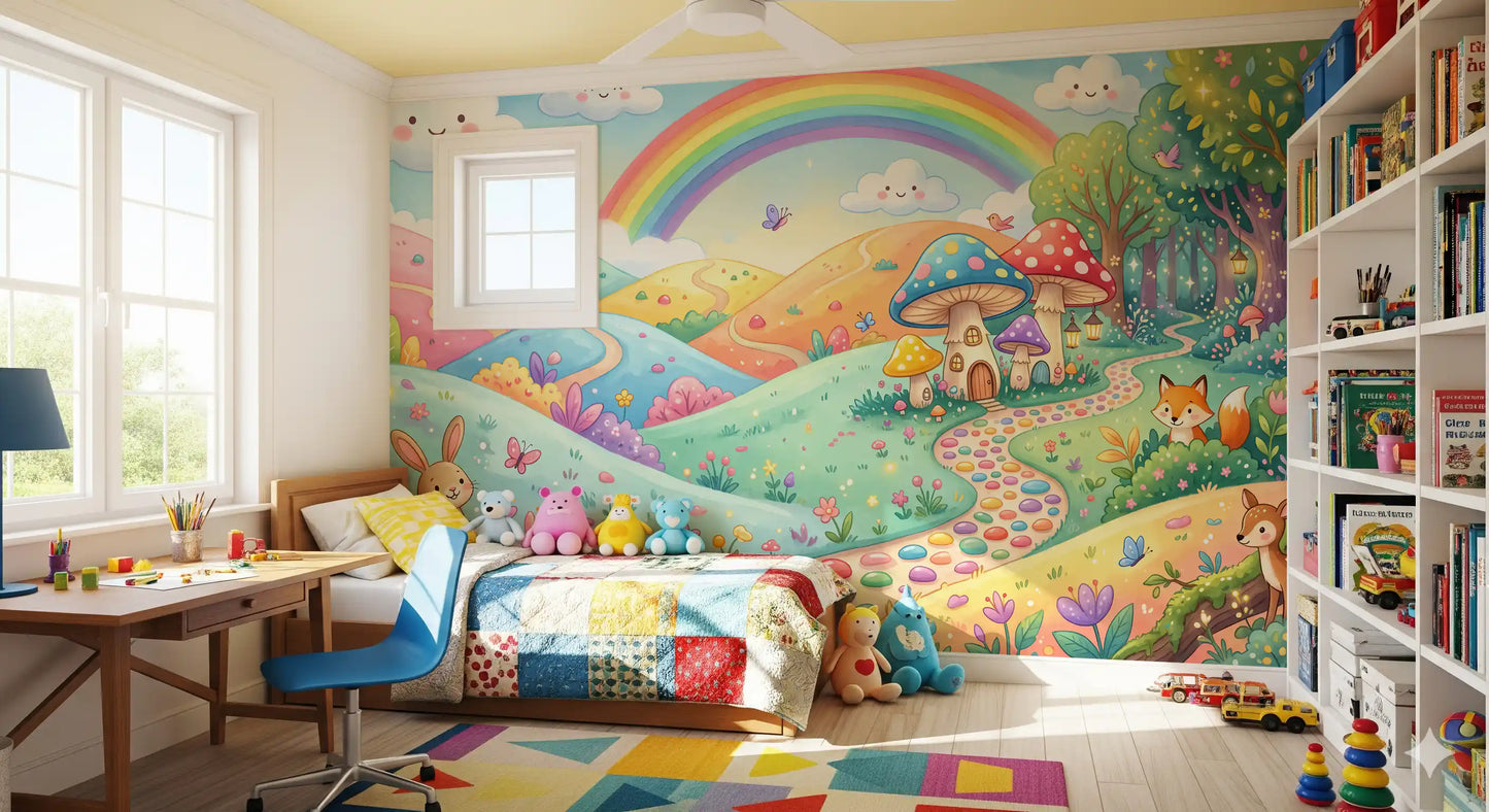 Enchanted Meadow Wildlife Wonderland Wall Mural