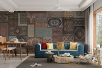 Decorative Persian rug-inspired mural

