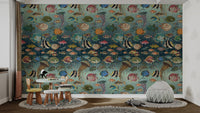 Modern Enchanting Marine Mosaic Wallpaper Design
