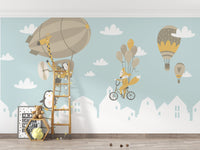 Fantasy hot air balloon mural concept
