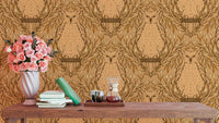 Vibrant harvest owl wallpaper for a lively, woodland-inspired look.
