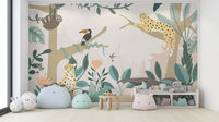 Kids Jungle Animal Wallpaper Mural - Giffywalls