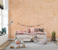 Contemporary Pink Mosaic Pattern Wallpaper
