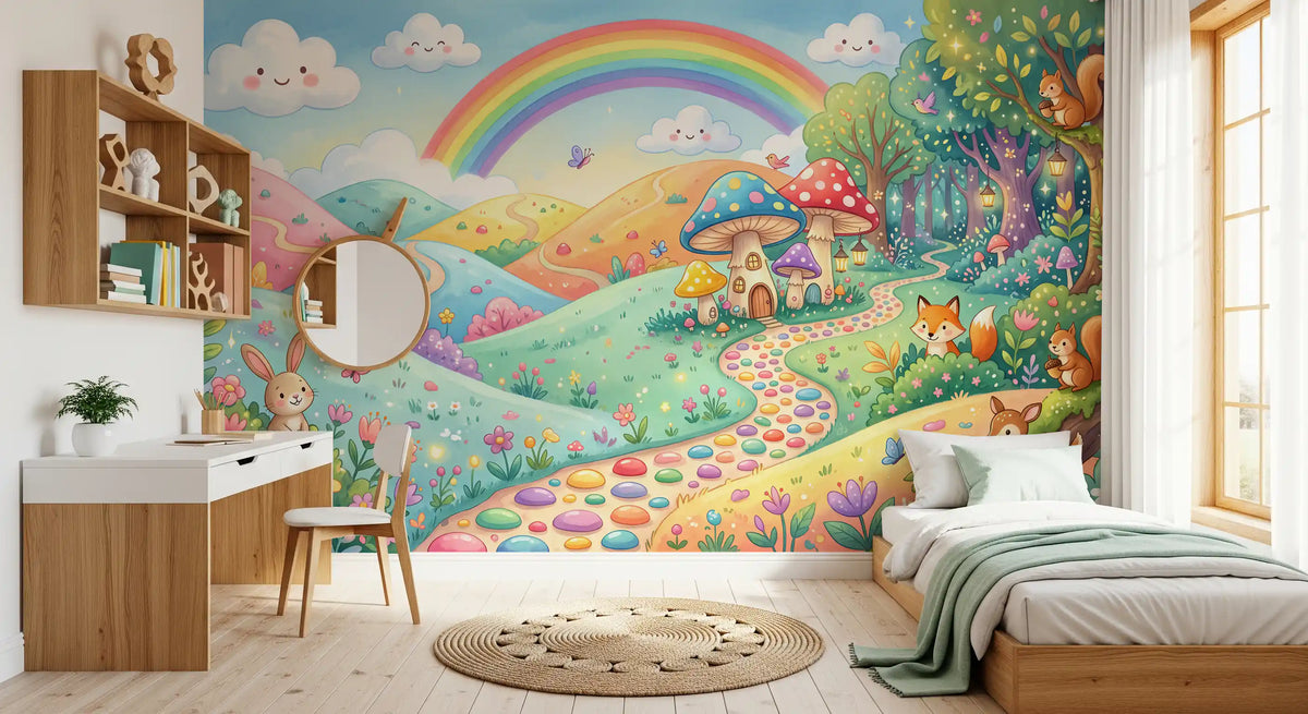 Enchanted Meadow Wildlife Wonderland Wall Mural