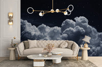 Starry Night Sky Clouds Wall Mural - Giffywalls