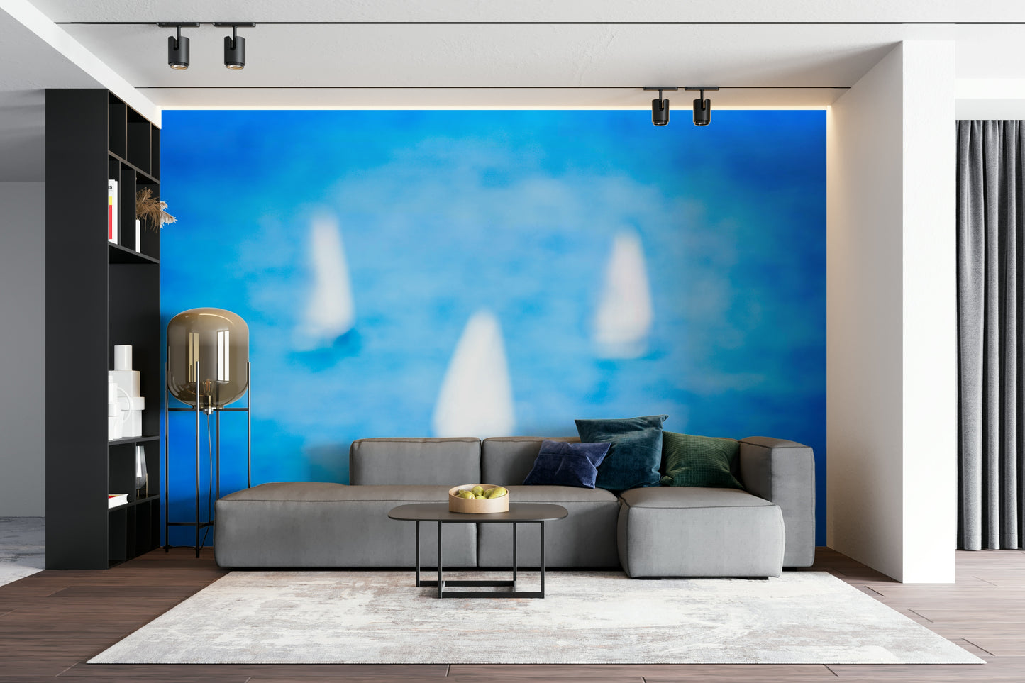 3 Sailboats Wall Mural