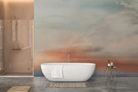 Add warm sunset tones to bathrooms with the Sunset Dreams Wall Mural.