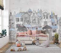 Sketchbook Structures Wall Mural - Giffywalls