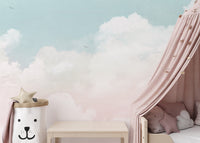 Serene sky wallpaper with soft pastel clouds