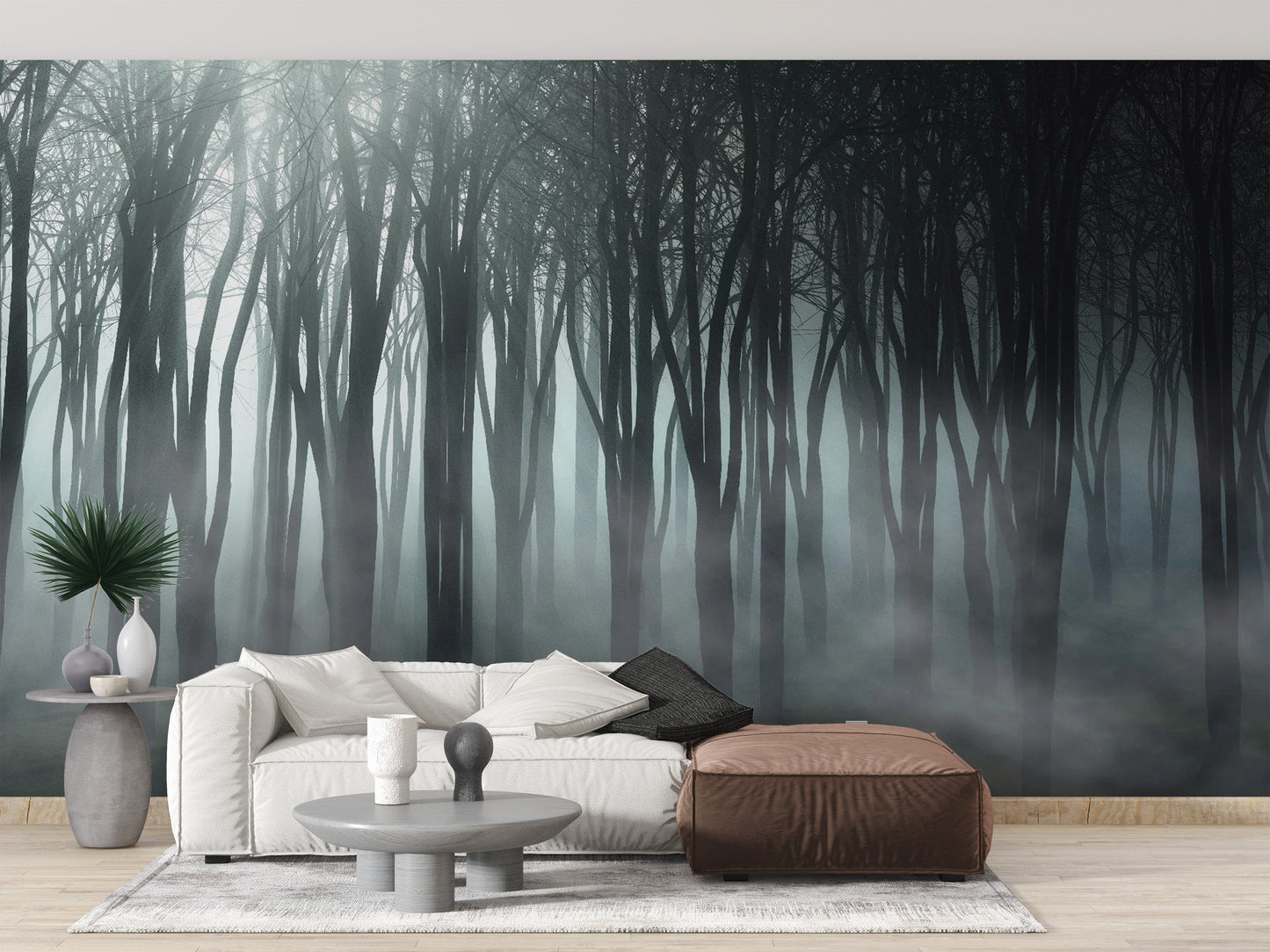 Misty Forest Halloween haunted wallpaper for walls
