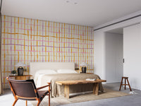 Bright retro-themed lines wallpaper for homes
