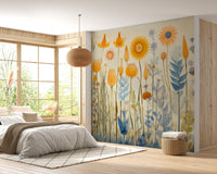Brightly Colored Flowers Wallpaper Murals - Giffywalls