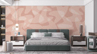 Retro boomerang wallpaper in soft tones