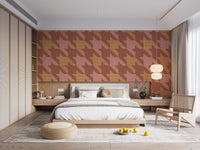 Houndstooth pattern wall mural design

