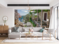 Rustic Pergola Hillside Retreat Wall Mural