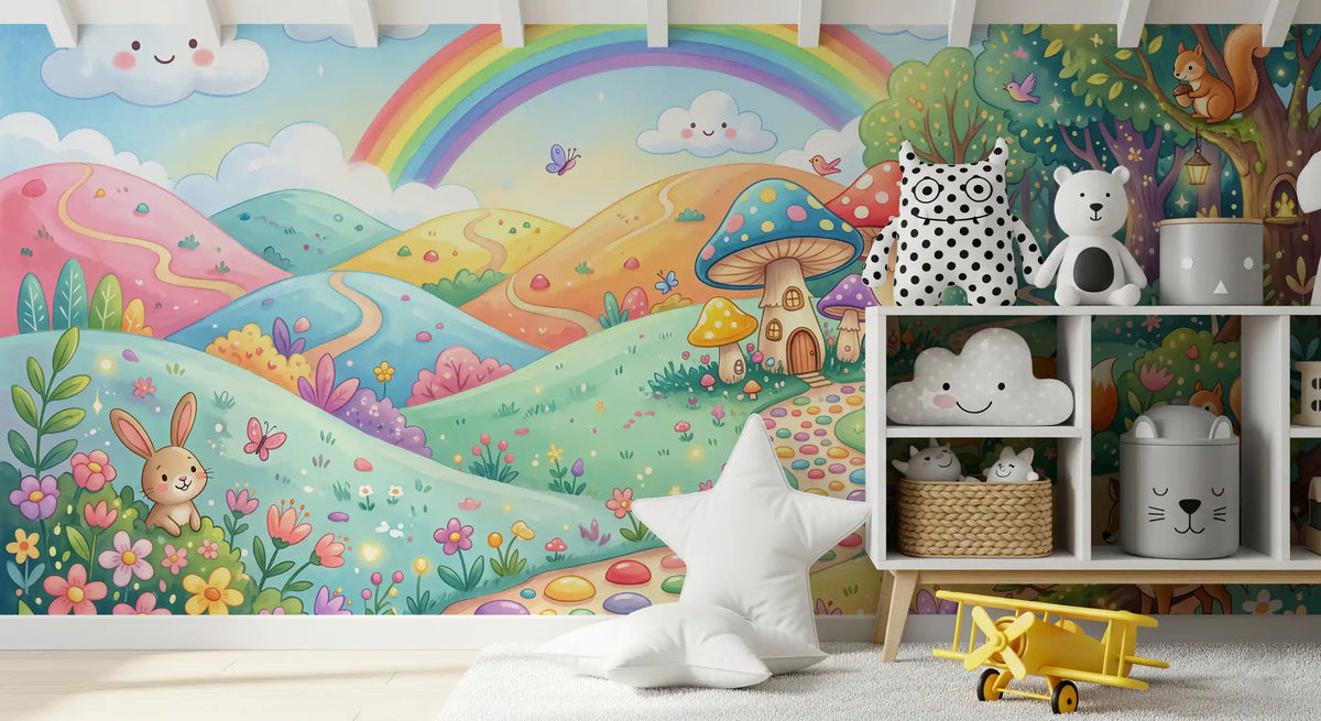 Enchanted Meadow Wildlife Wonderland Wall Mural