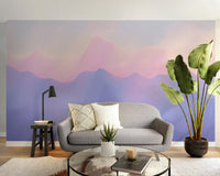 Stylish Pink to Purple Ombre Mural Design
