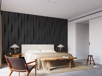 Luxurious black tiled wallpaper mural for walls