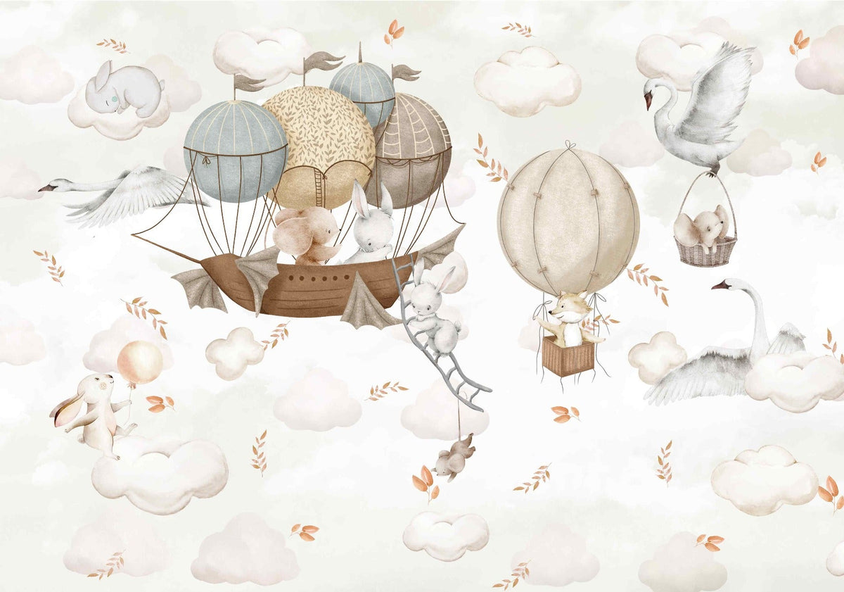 Cloud-Hopping Critters Mural