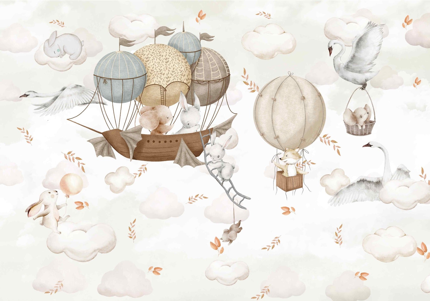 Cloud-Hopping Critters Mural
