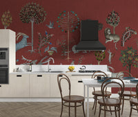 Mythical creatures arbor wallpaper mural for kitchens