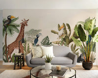 Tropical Forest Animal Wallpaper Murals - Giffywalls