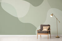Unique Green Abstract Wallpaper Mural for interiors
