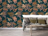 Modern Coral Kingdom wallpaper for marine-themed interiors.
