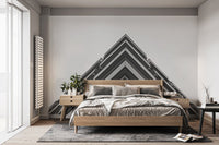 3D Grey Concrete Building Wallpaper Mural for urban vibes
