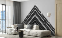 Modern Grey Concrete 3D Building Wallpaper Mural for interiors
