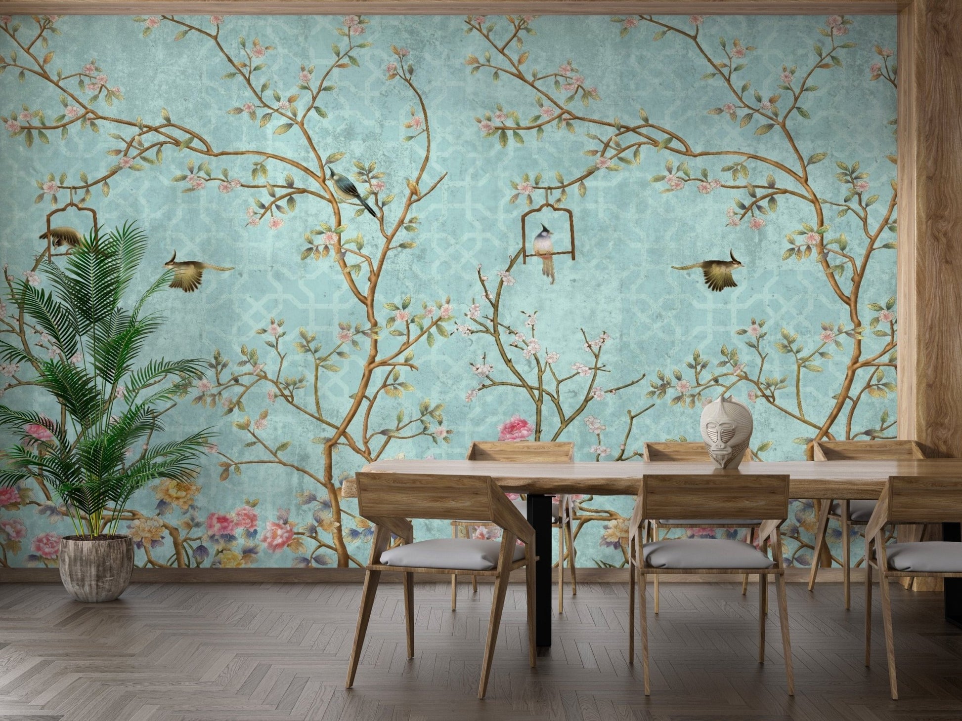 3D Vintage Chinoiseries Wallpaper Murals - Giffywalls