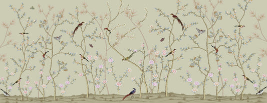 Chinoiseries Birds Wallpaper Murals
