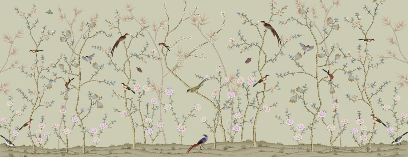 Chinoiseries Birds Wallpaper Murals