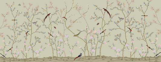 Chinoiseries Birds Wallpaper Murals