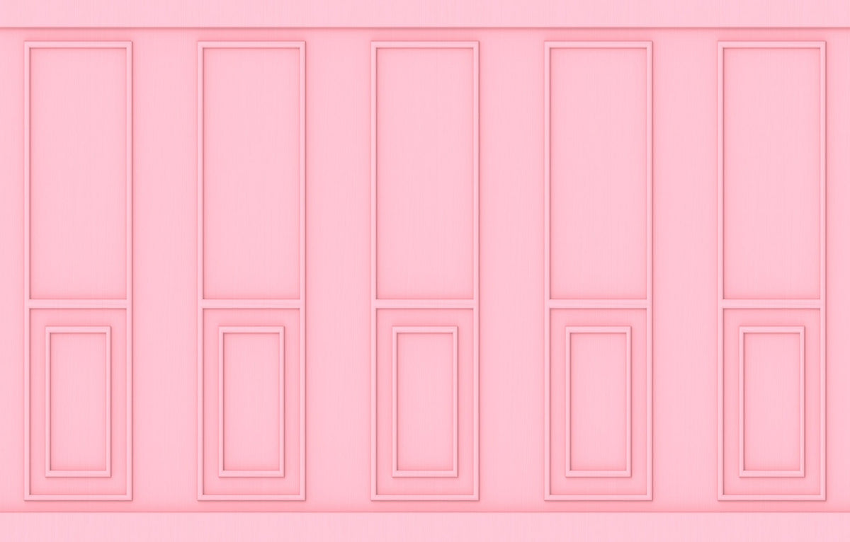 Soft Pink Wood Panel Wallpaper Mural