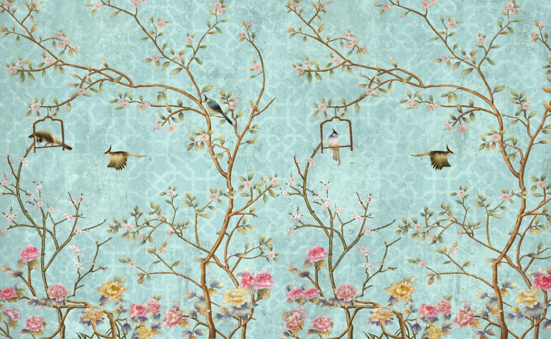 3D Vintage Chinoiseries Wallpaper Murals