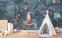 Charming Forest Creatures Nursery Wallpaper
