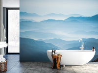 Blue Mountains Ombre Wallpaper Mural - Giffywalls