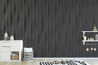 Elegant black tiled wallpaper for stylish rooms
