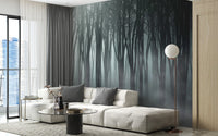 Misty Forest Halloween creepy wall art