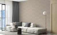 Ornate damask wallpaper mural
