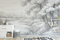 Elegant Jungle Silhouette Wallpaper
