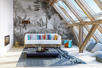 Hunter sitting wall mural art
