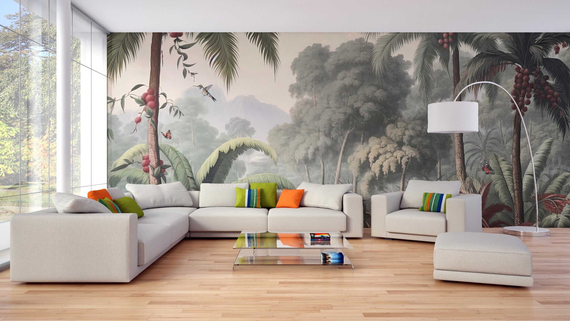 Dense Rain Forest Trees Wallpaper Mural - Giffywalls